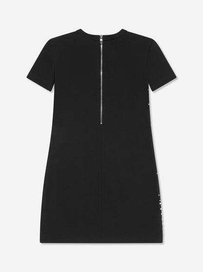Balmain 女童 Diamante Milano 黑色连衣裙