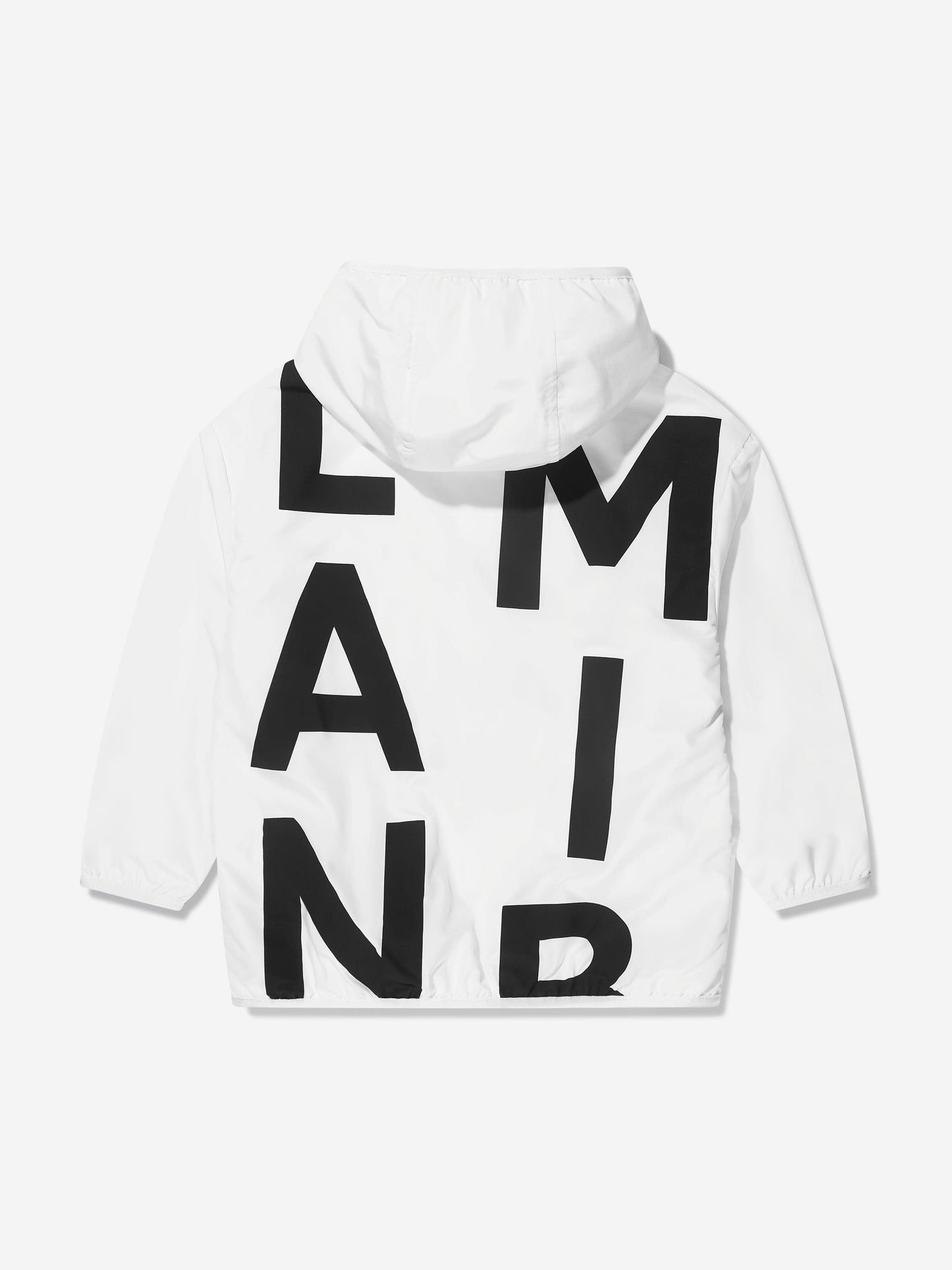Balmain 男童白色徽标印花连帽夹克