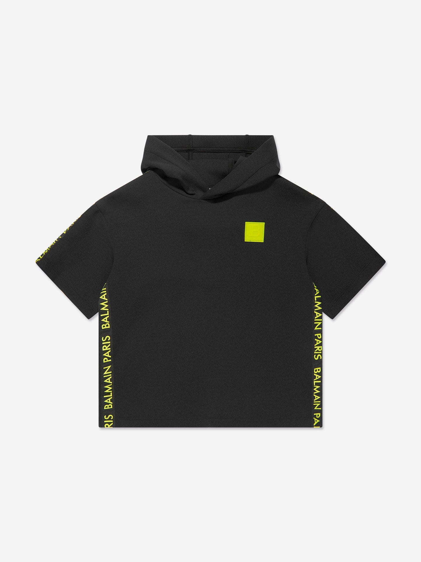 Balmain 男童短袖连帽衫（黑色）