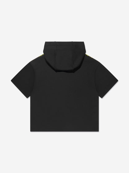 Balmain 男童短袖连帽衫（黑色）