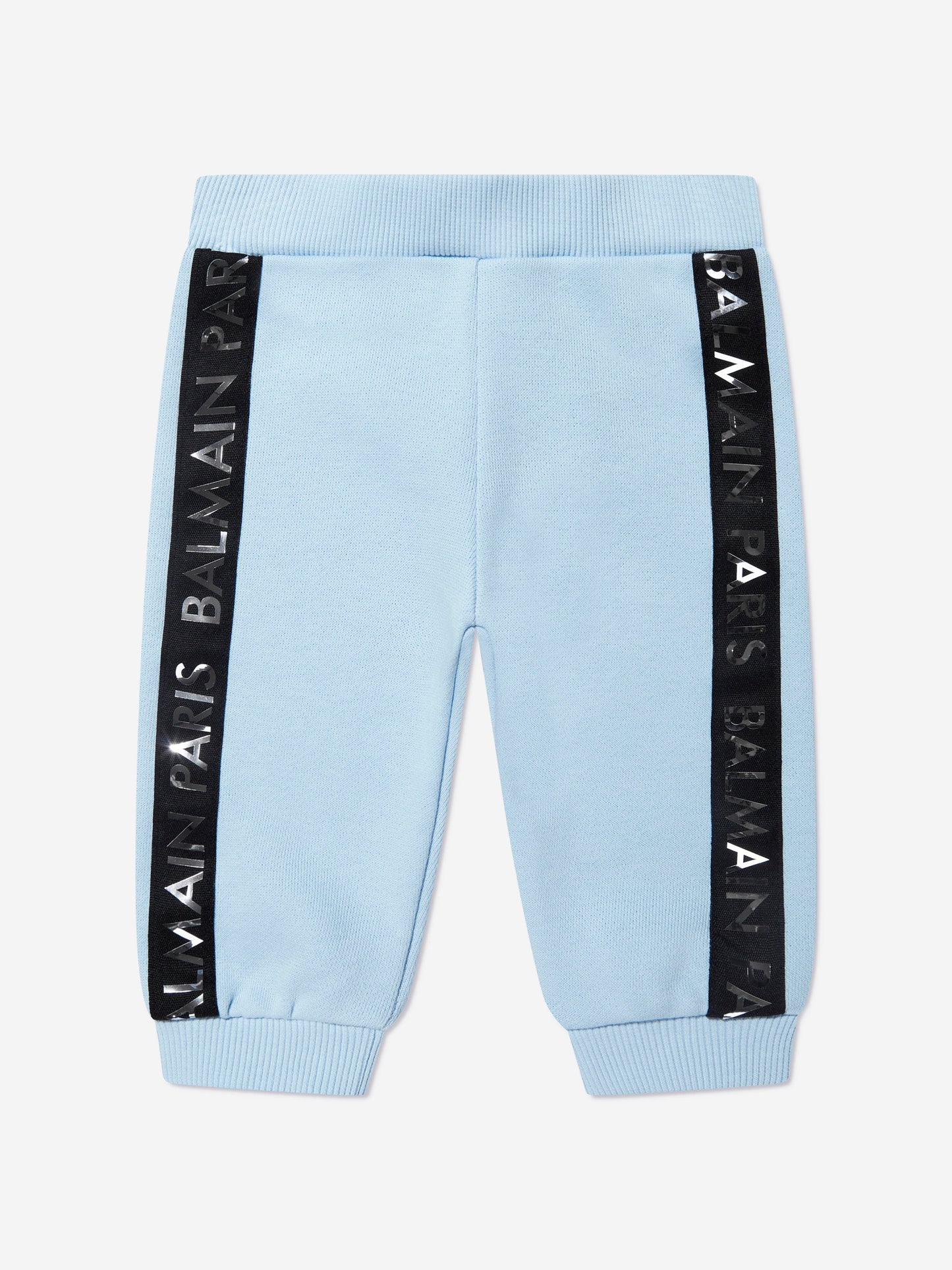 Balmain 男婴蓝色徽标慢跑裤