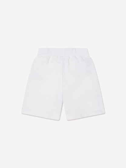 Balmain 女童白色徽标平纹短裤