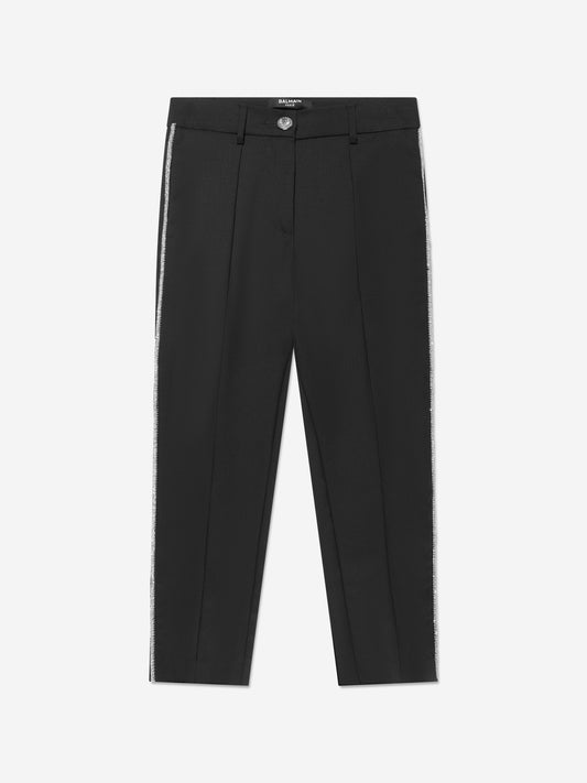 Balmain 女童羊毛西装裤（黑色）