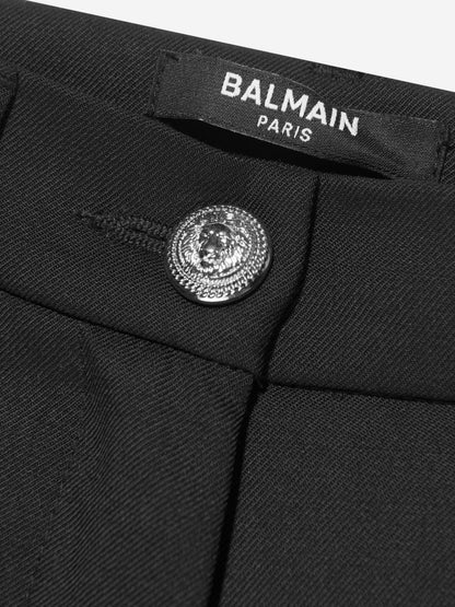 Balmain 女童羊毛西装裤（黑色）