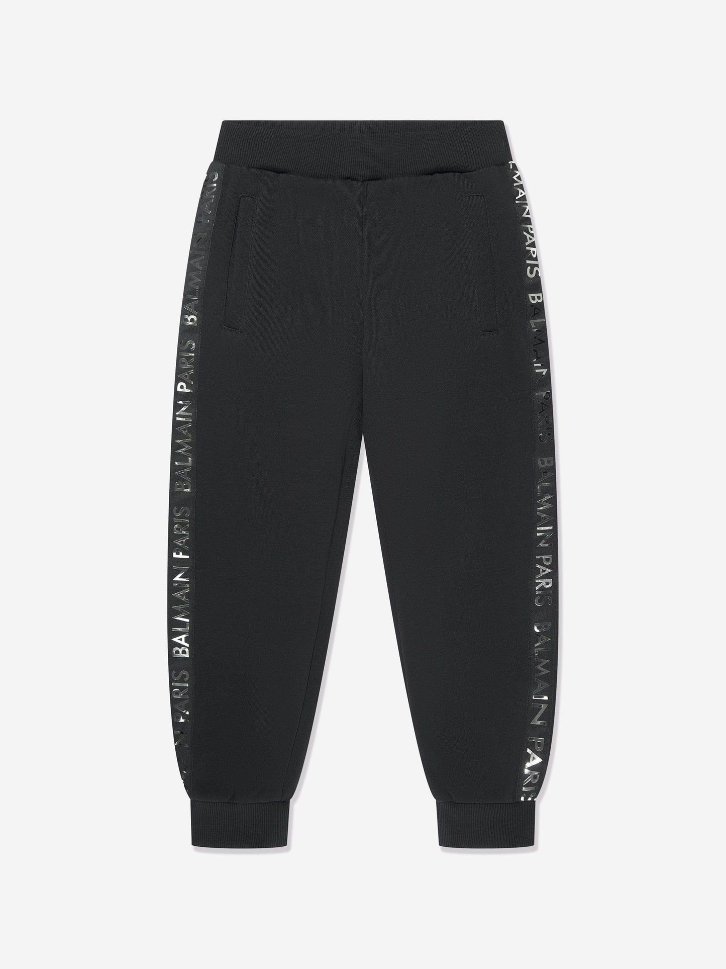 Balmain Boys 黑色徽标慢跑裤