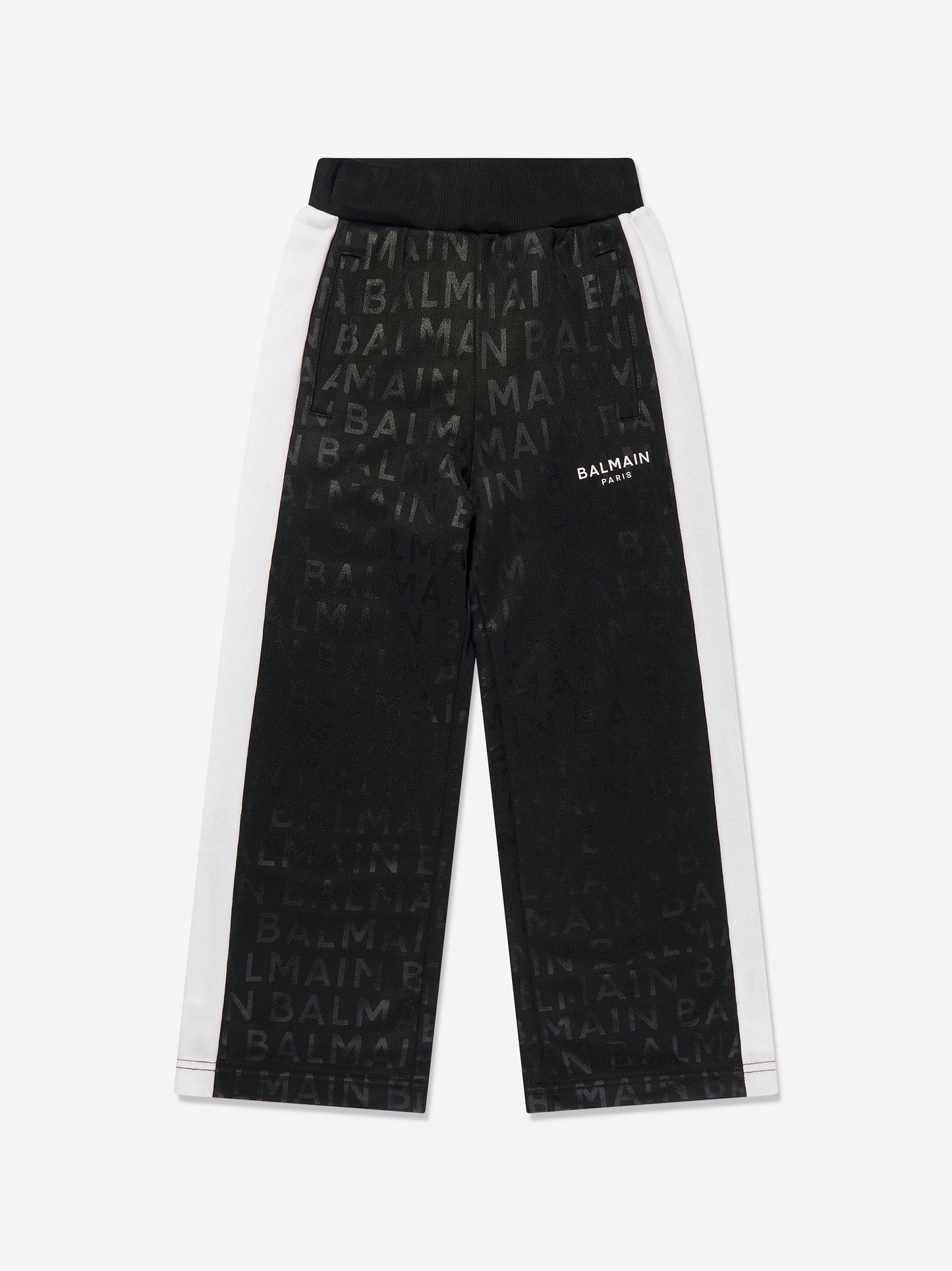 Balmain Boys 黑色徽标慢跑裤