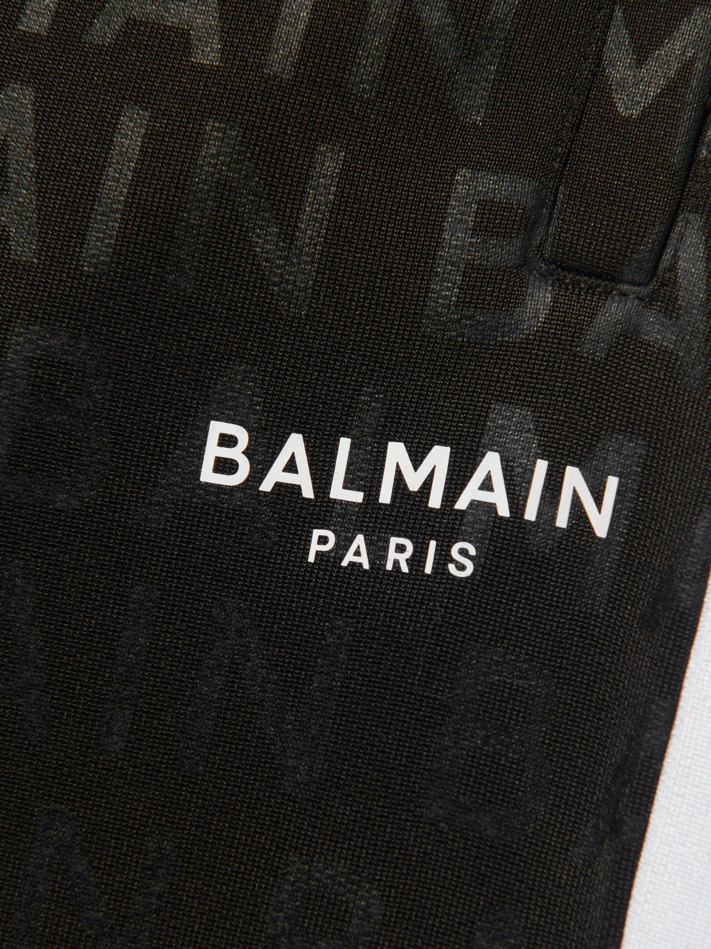 Balmain Boys 黑色徽标慢跑裤