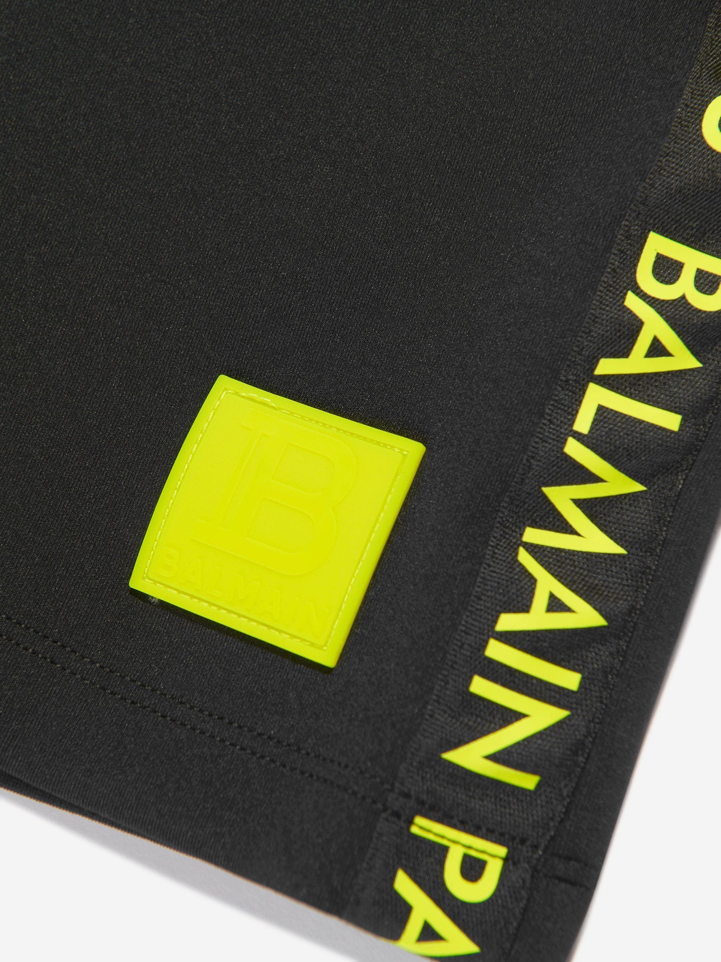 Balmain 男童黑色徽标平纹短裤