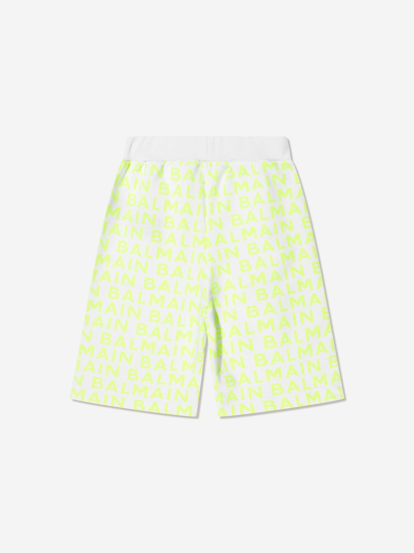 Balmain 男童白色徽标平纹短裤