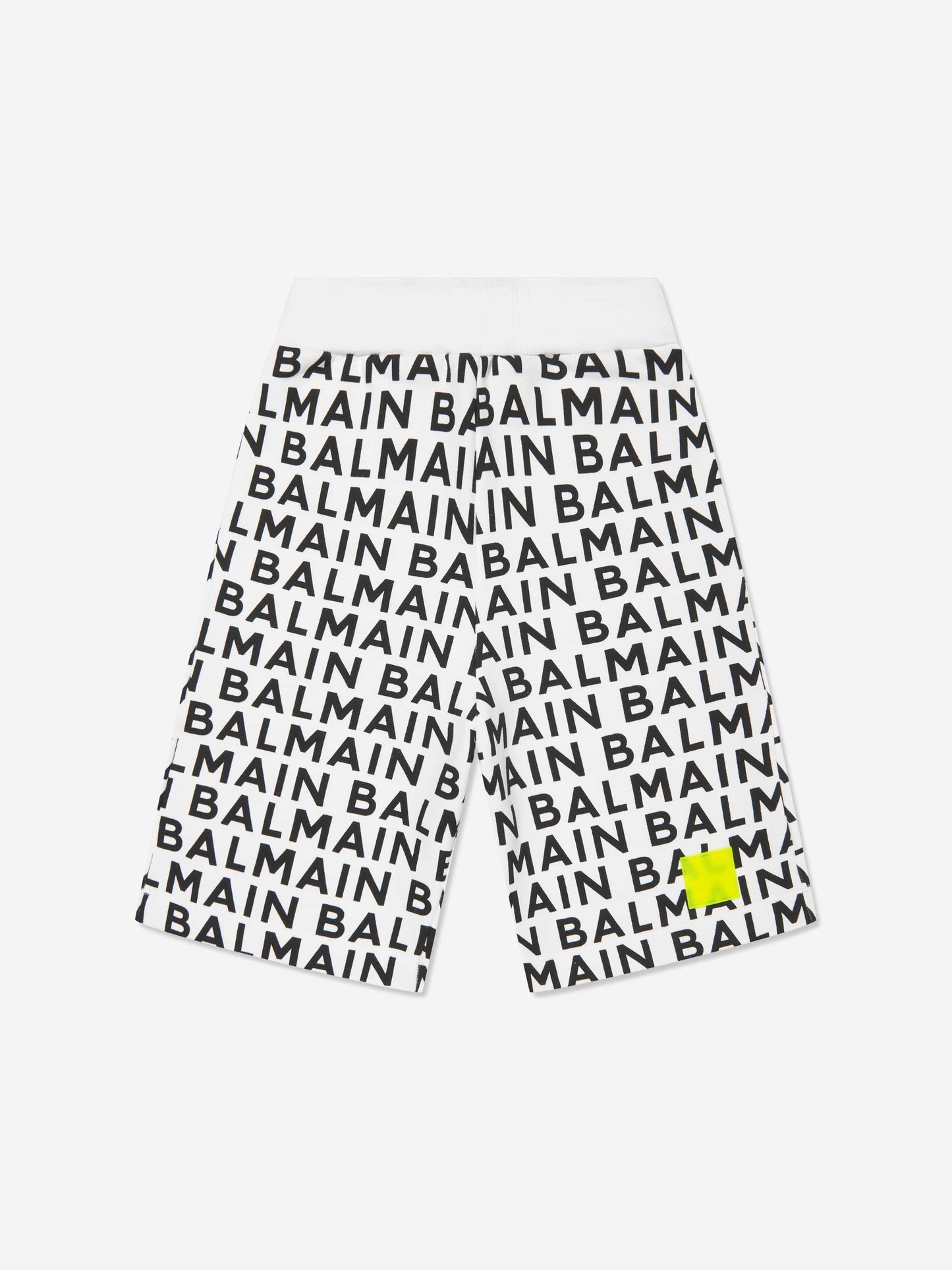 Balmain 男童黑色徽标平纹短裤