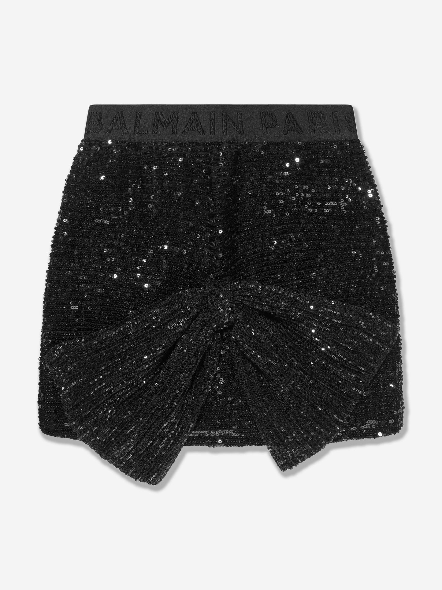 Balmain 女童黑色蝴蝶结半身裙