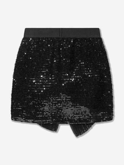 Balmain 女童黑色蝴蝶结半身裙