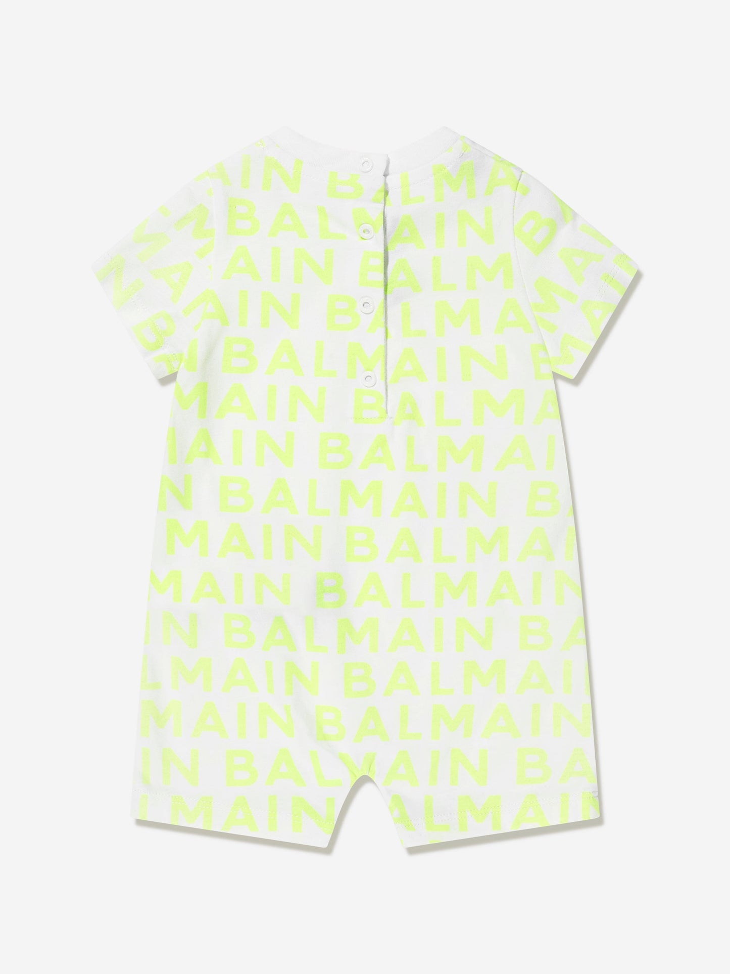 Balmain 男婴连体衣和帽子礼品套装（白色）