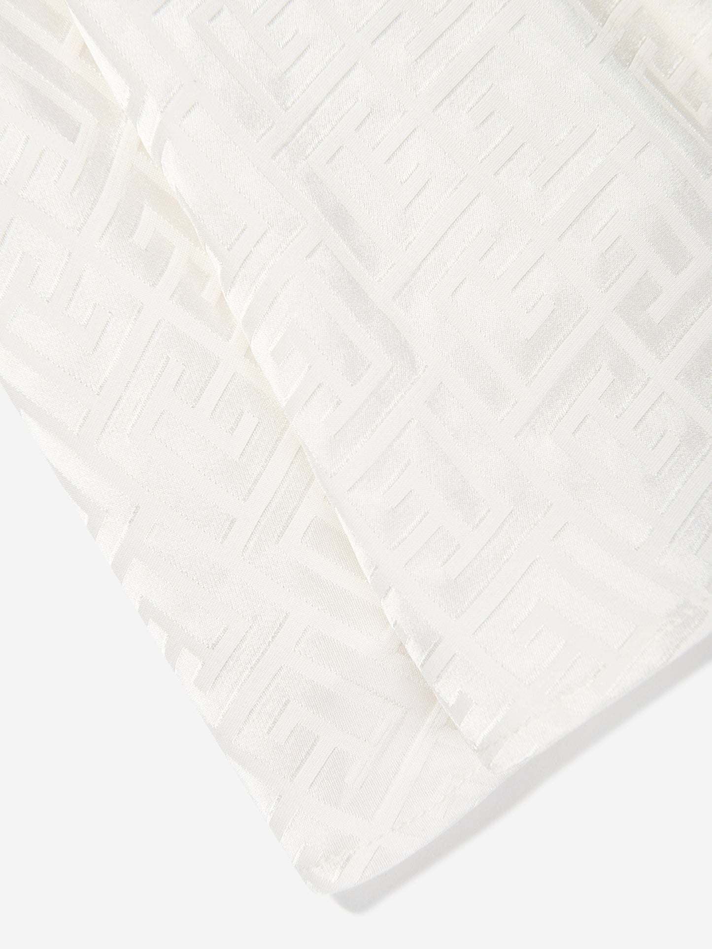 Balmain Girls Sleeveless Monogram Dress in Ivory