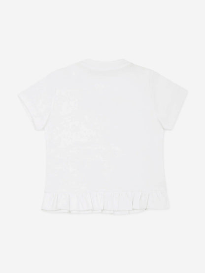 Balmain Baby Girls Logo T-Shirt in White