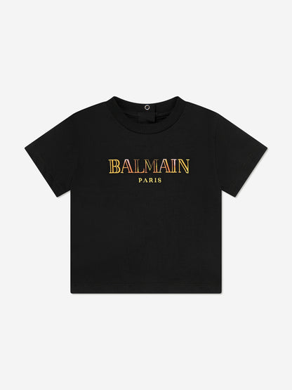 Balmain Baby Logo T-Shirt in Black