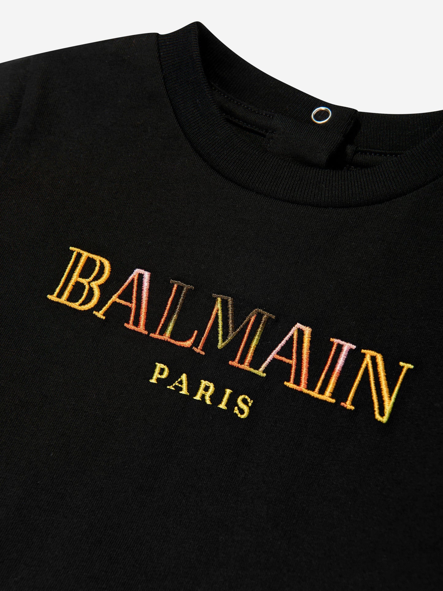 Balmain Baby Logo T-Shirt in Black