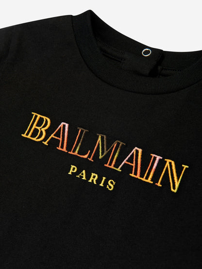 Balmain Baby Logo T-Shirt in Black