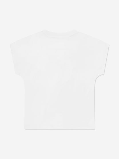 Balmain Girls Logo T-Shirt in White