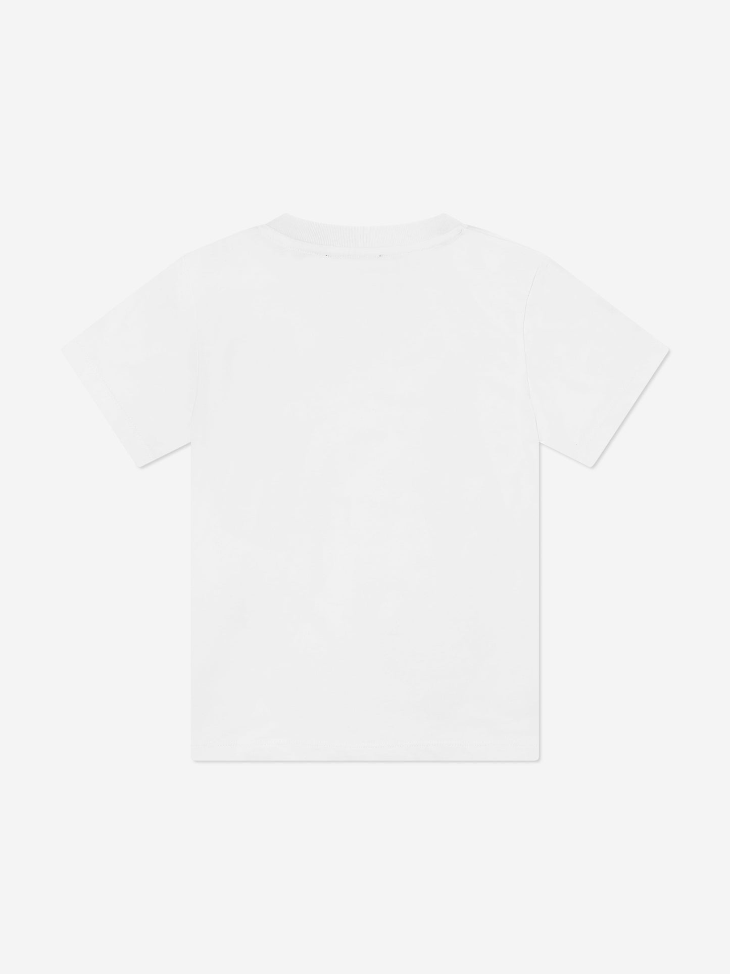 Balmain Girls Buttoned Logo T-Shirt in White