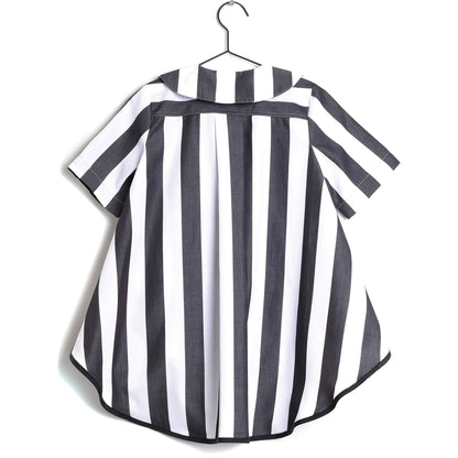 Girls Black Stripes Cotton Shirt