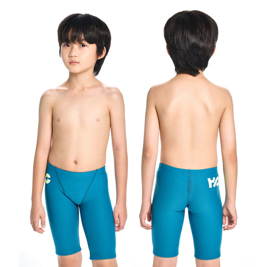 男童蓝色专业泳裤