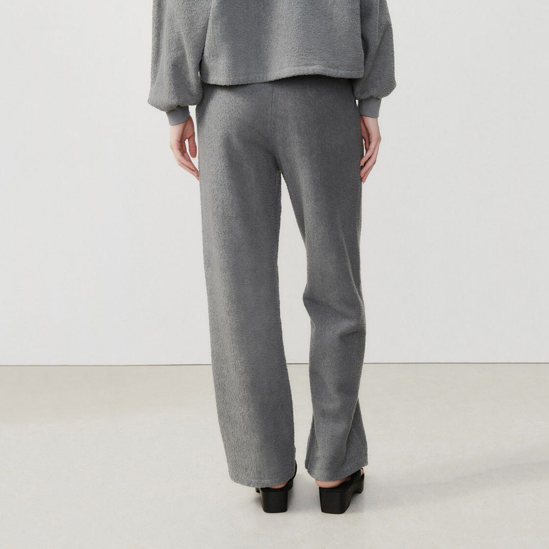 女士深灰色棉长裤