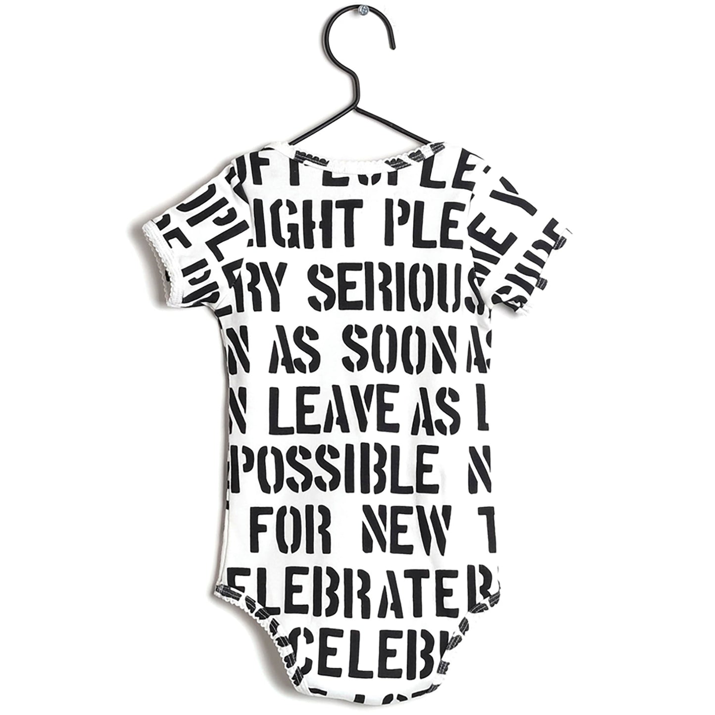 Baby White Printed Cotton Babysuit