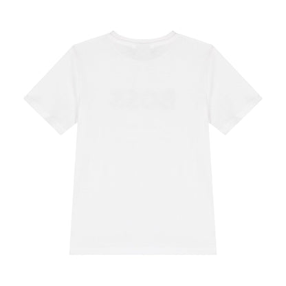 男童白色Logo棉T恤