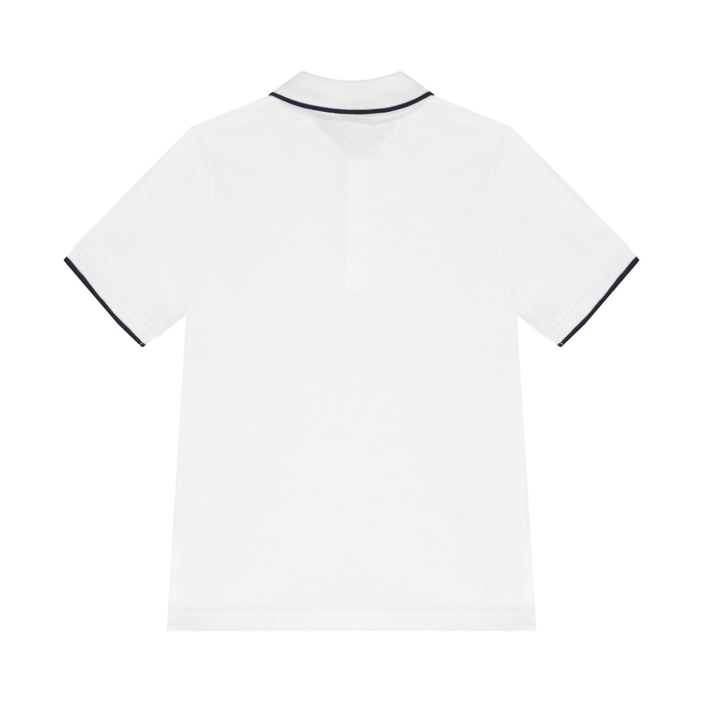 男童白色棉Polo衫