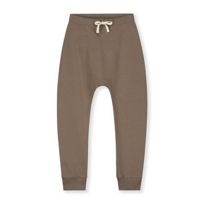 儿童棕色棉长裤