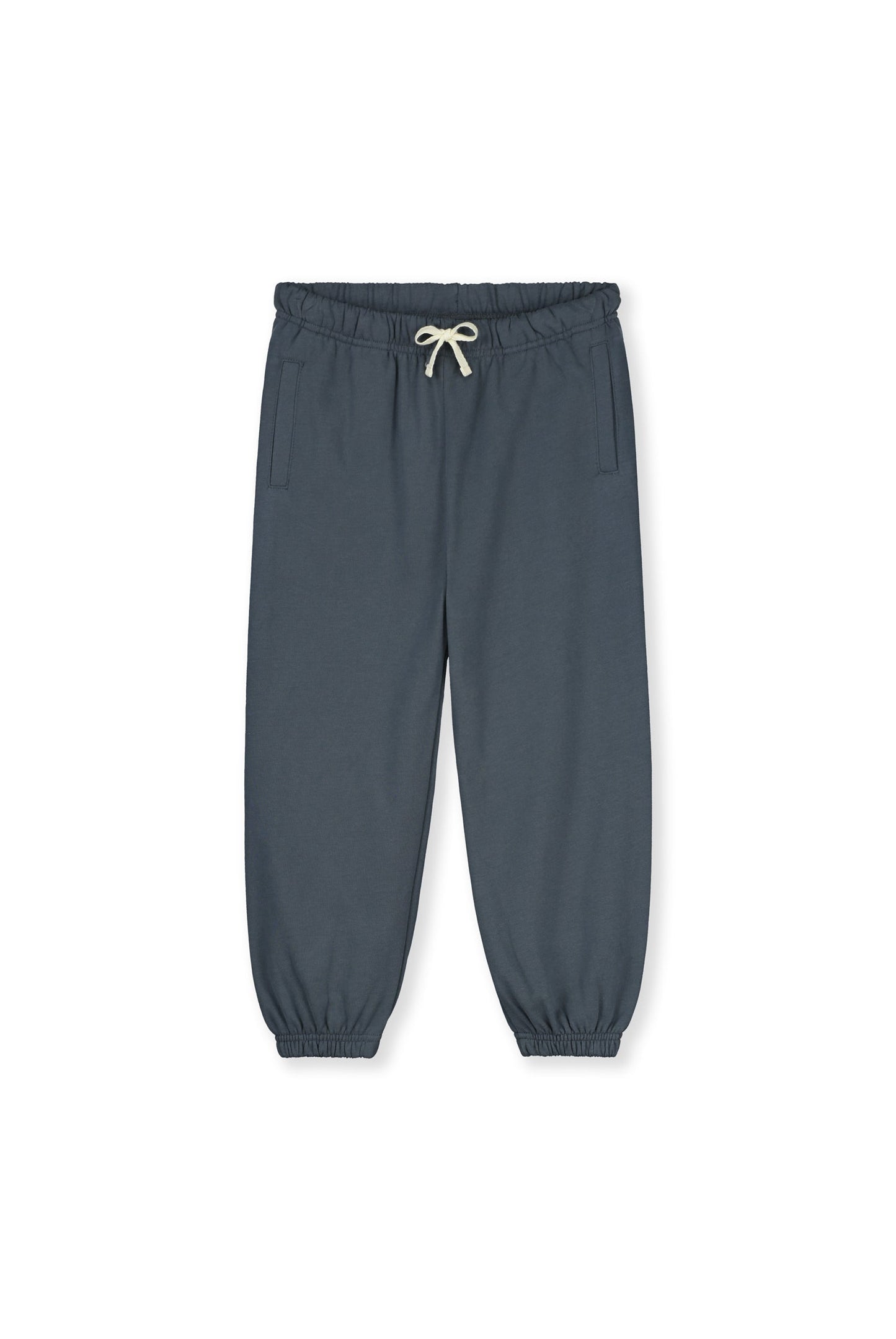 儿童蓝灰色棉长裤