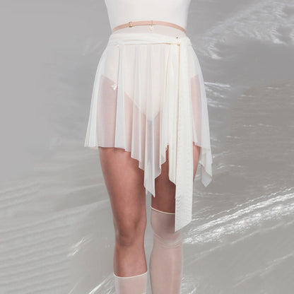 女士白色"BOW"芭蕾舞短裙(251SK62FT/edelweiss)