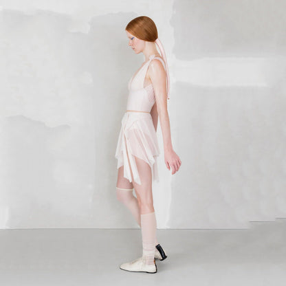 女士珍珠粉"BOW"芭蕾舞短裙(251SK62FT/pearl blush)