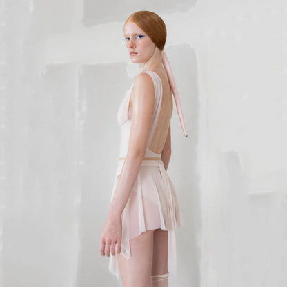 女士珍珠粉"BOW"芭蕾舞短裙(251SK62FT/pearl blush)