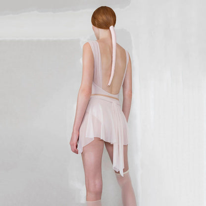 女士珍珠粉"BOW"芭蕾舞短裙(251SK62FT/pearl blush)