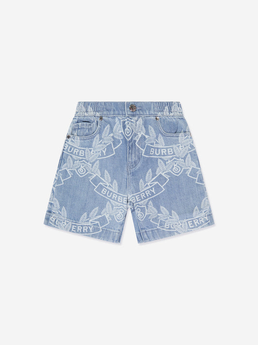 男童蓝色 Castiel Crest 短裤