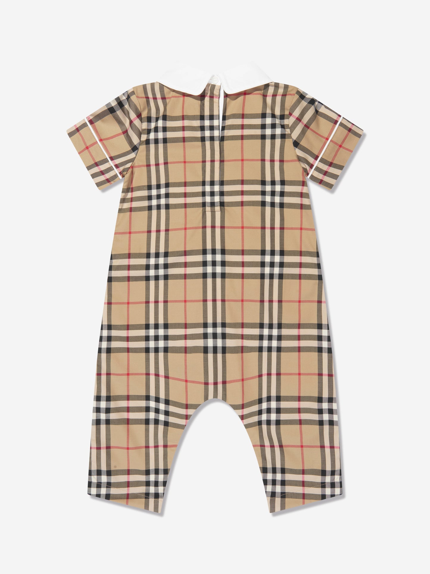 Baby Octavian 档案米色格纹连体衣