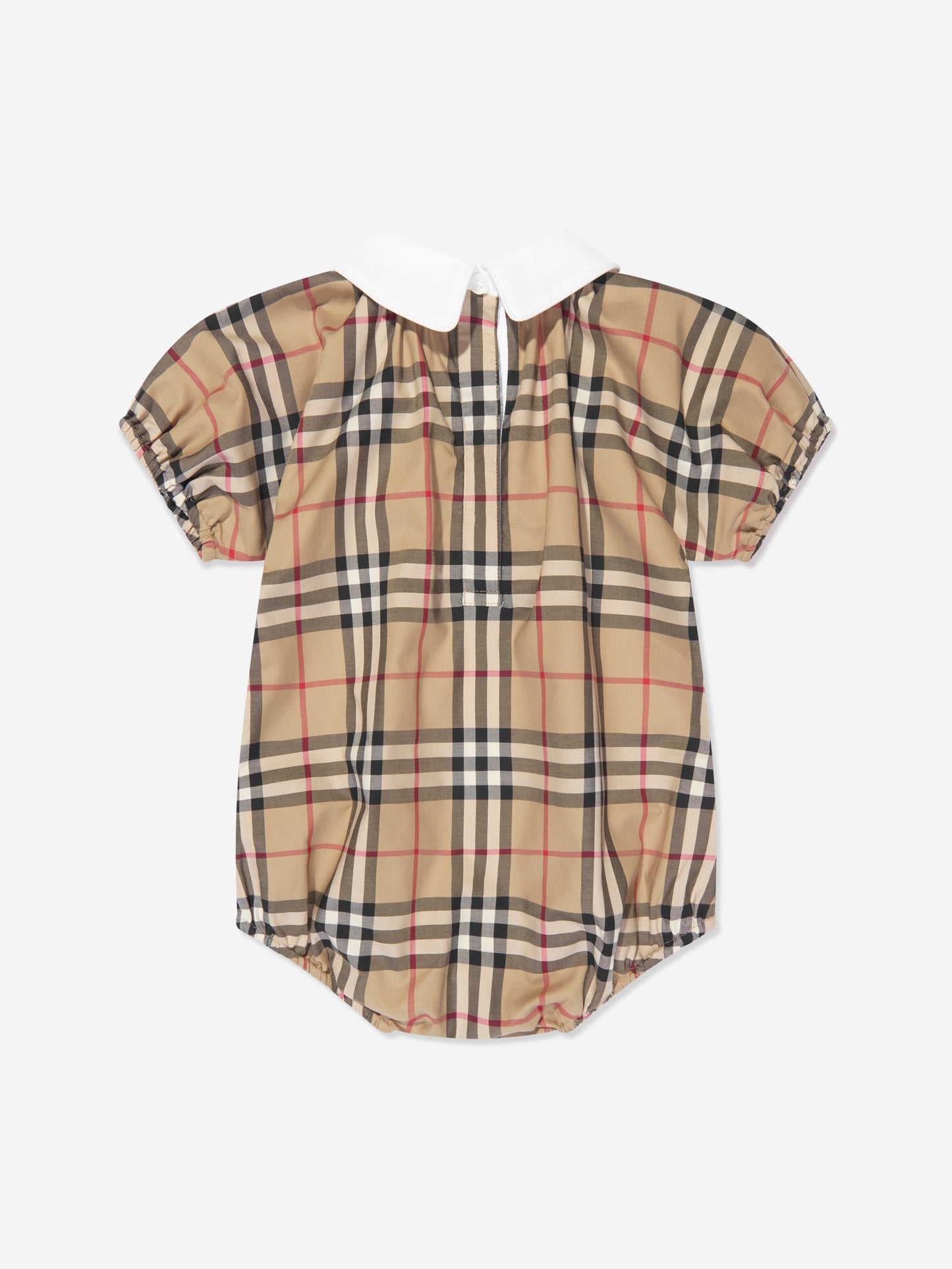 Baby Odessa 档案米色格纹连体衣