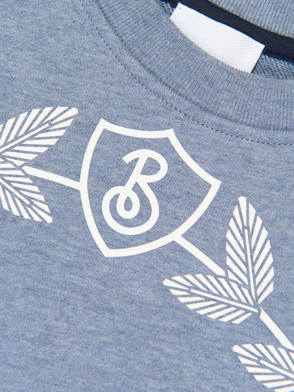 女童蓝色徽章运动衫