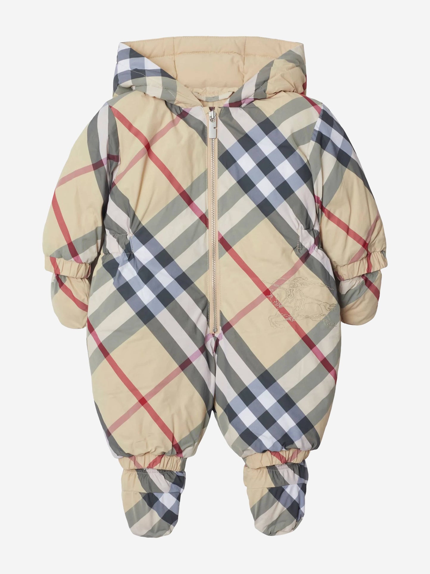 Burberry Baby Robson 格纹防雪服 (米色)