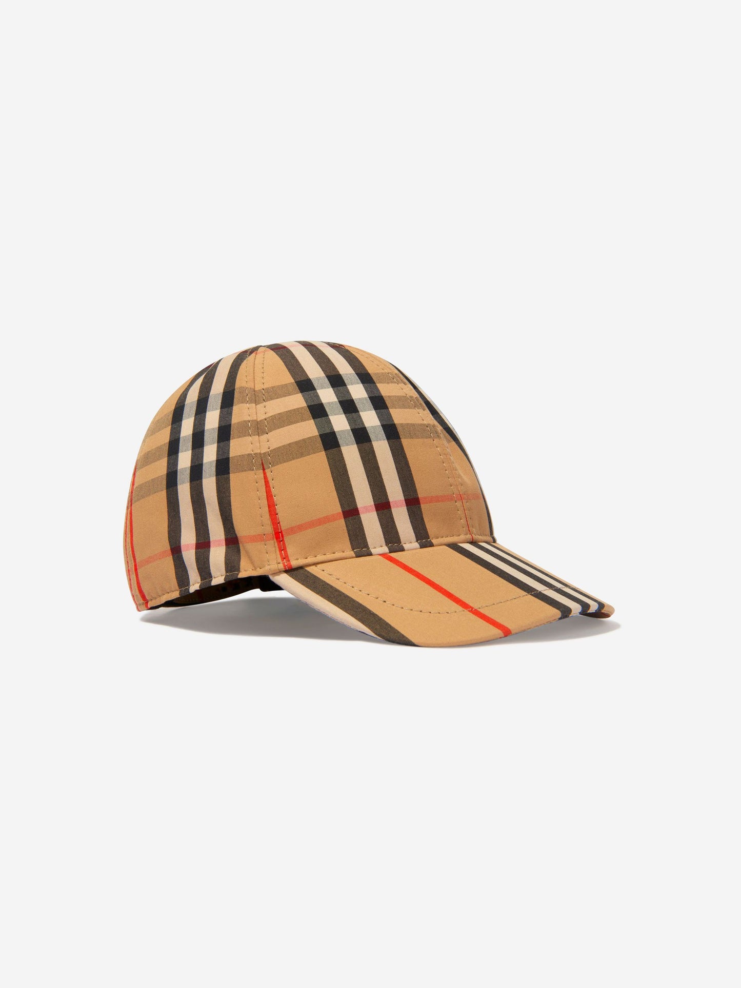 Burberry 米色格纹棉质帽子