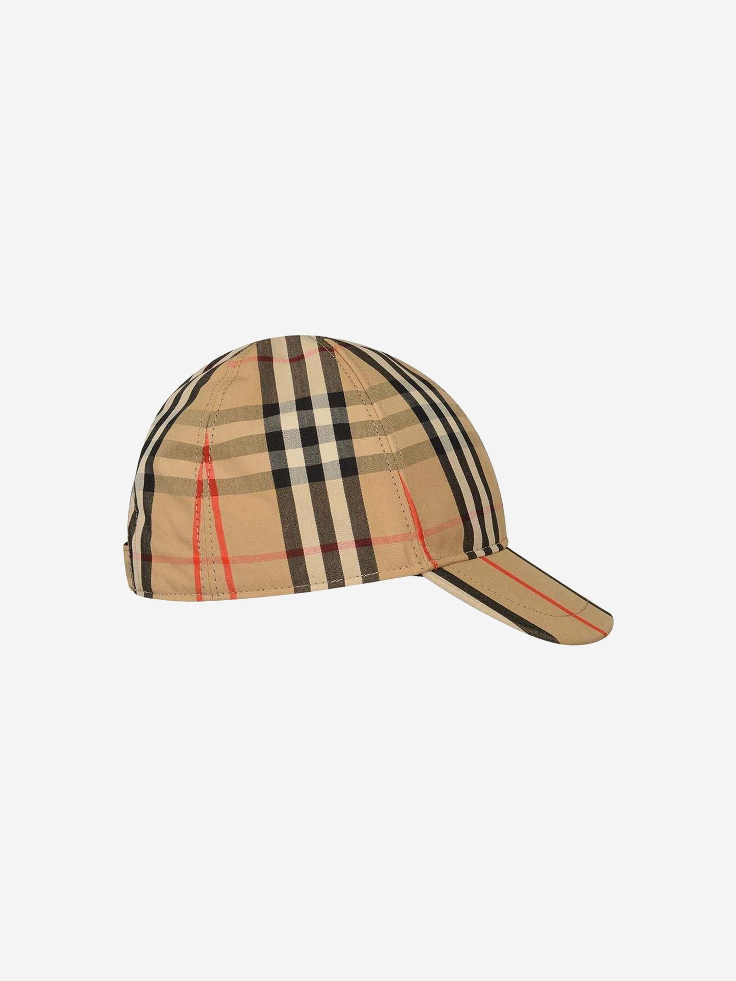 Burberry 米色格纹棉质帽子