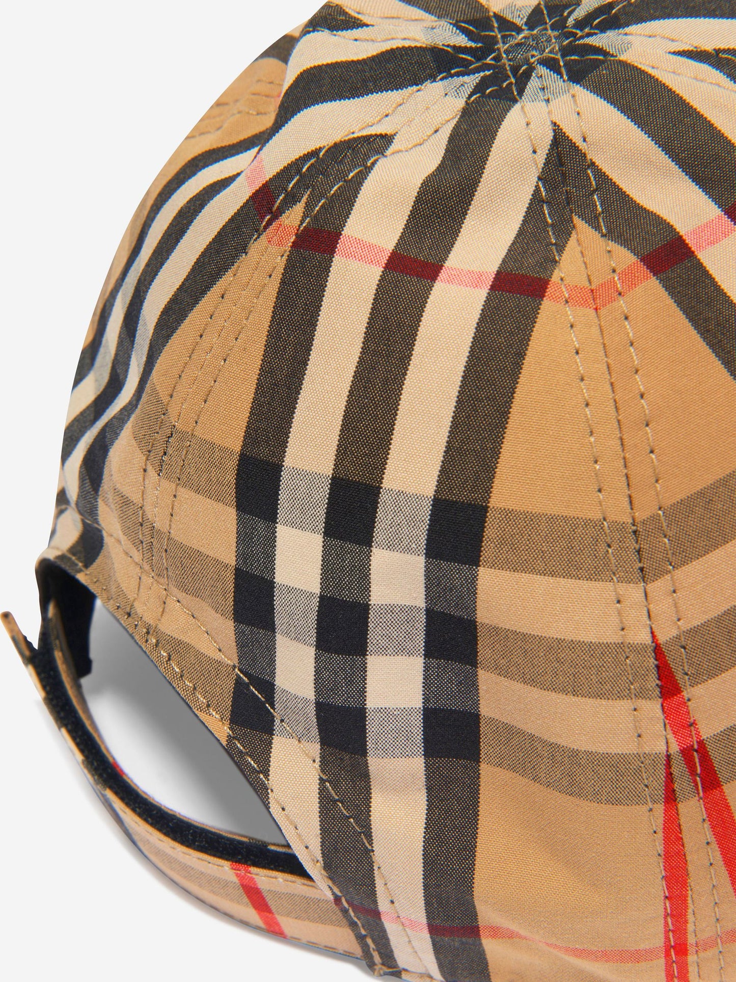 Burberry 米色格纹棉质帽子
