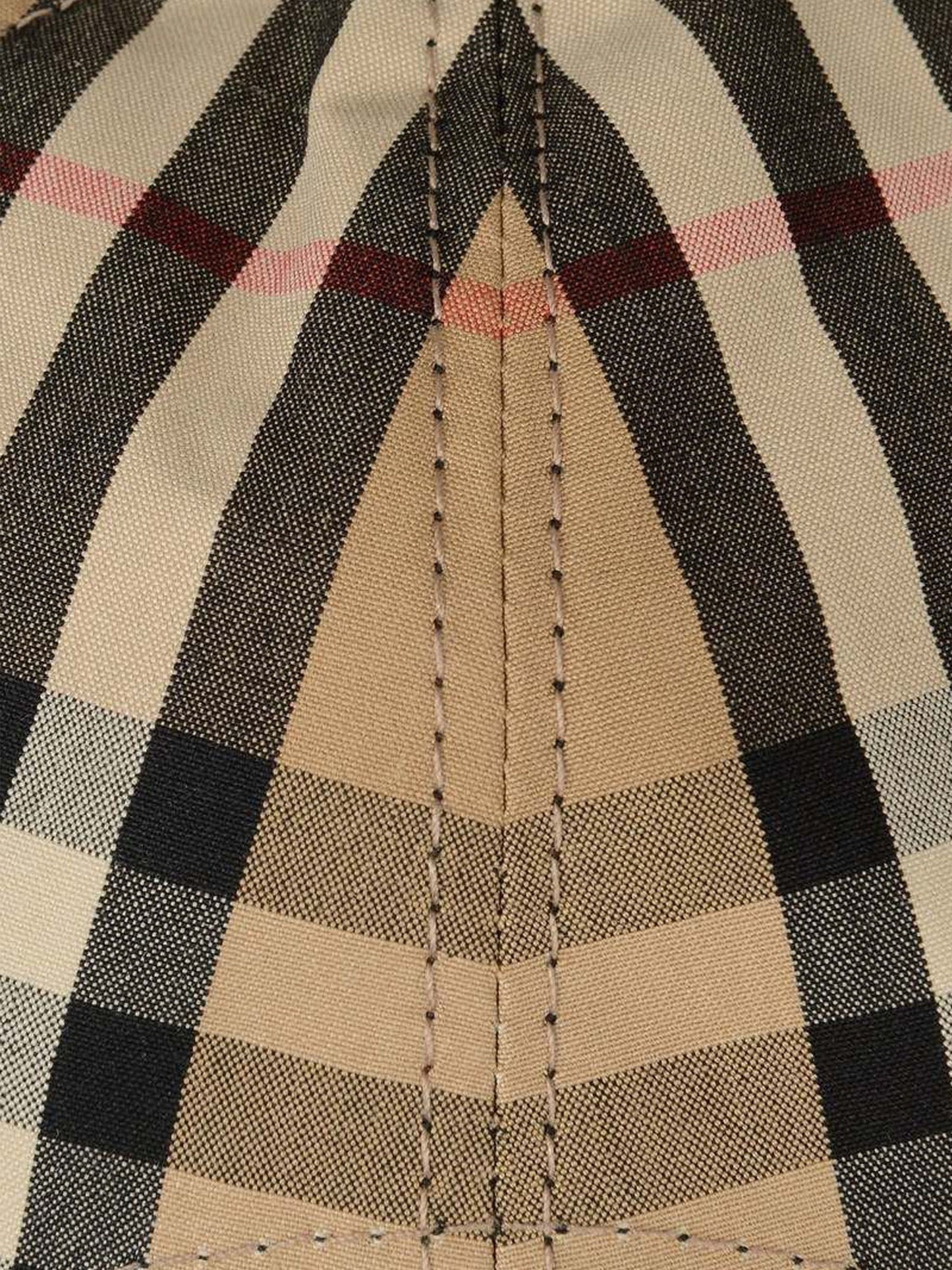 Burberry 米色格纹棉质帽子