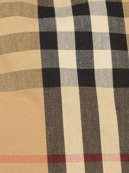 Burberry 米色格纹棉质帽子