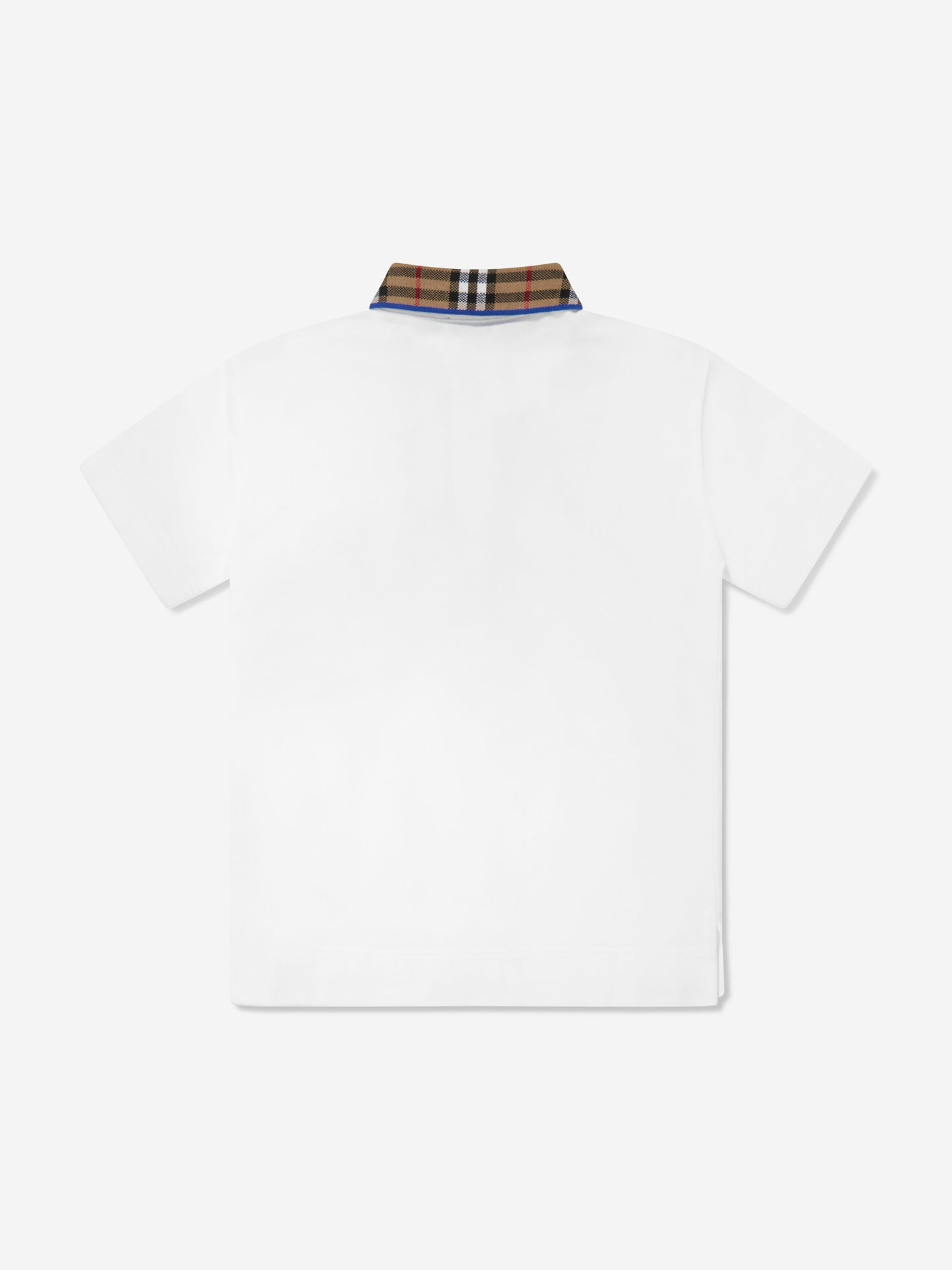 男童白色格纹领口 Johane Polo 衫