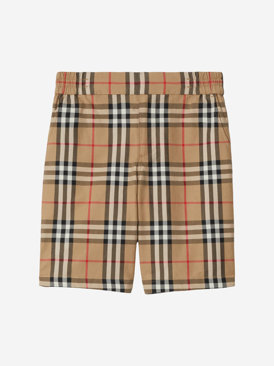 男童 Vintage Check Hal 短裤（米色）