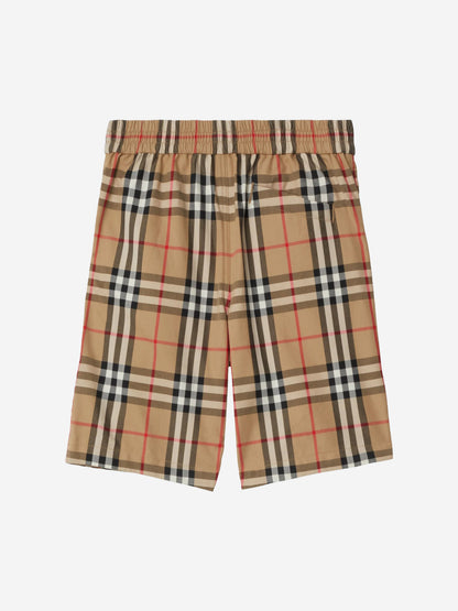 男童 Vintage Check Hal 短裤（米色）