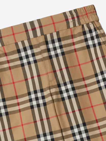 男童 Vintage Check Hal 短裤（米色）